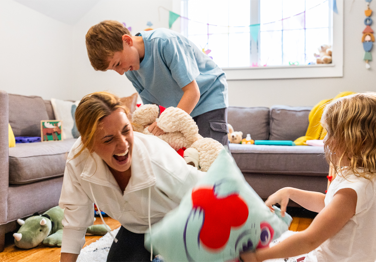 Family playing together